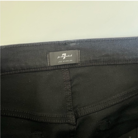 7 For All Mankind Straight Jeans in Coated Pewter - Picture 12 of 12